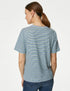 Linen Blend Striped T-Shirt